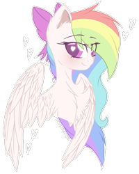 Size: 777x972 | Tagged: safe, artist:electricaldragon, derpibooru import, oc, oc:pastelle song, pegasus, pony, bow, female, hair bow, heart eyes, mare, signature, simple background, solo, transparent background, wingding eyes