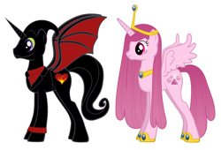 Size: 3804x2588 | Tagged: safe, derpibooru import, oc, spoiler:comic, adventure time, female, husband and wife, hynden walch, lauren faust, male, nergal, oc pony creator, princess bubblegum, steve burns, the grim adventures of billy and mandy, voice actor, wings