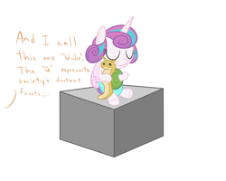 Size: 1000x800 | Tagged: safe, artist:mightyshockwave, princess flurry heart, whammy, pony, a flurry of emotions, baby, cute, doll, flurrybetes, foal, implied spearhead, modern art, snail, solo, toy