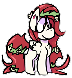 Size: 1224x1325 | Tagged: safe, artist:krowlea, derpibooru import, oc, oc:rose diamond, pegasus, pony, female, simple background, solo, sticker, transparent background