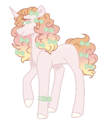 Size: 497x564 | Tagged: safe, artist:galarose12, derpibooru import, oc, oc only, oc:pink rose (galarose12), unicorn, female, mare, offspring, parent:big macintosh, parent:sweetie belle, parents:sweetiemac, ribbon, simple background, solo, transparent background