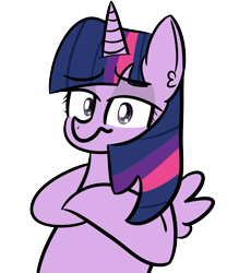 Size: 1182x1350 | Tagged: safe, artist:artiks, derpibooru import, twilight sparkle, twilight sparkle (alicorn), alicorn, female, mare, simple background, smug, solo, transparent background