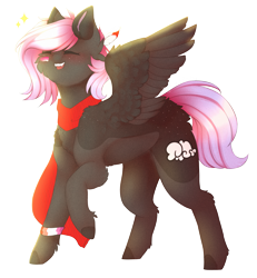 Size: 2479x2681 | Tagged: safe, artist:twinkepaint, derpibooru import, oc, oc:cloudy night, pegasus, pony, clothes, female, high res, mare, scarf, simple background, solo, transparent background