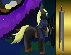 Size: 540x418 | Tagged: safe, artist:askthemoonfamily, derpibooru import, oc, centaur, arthur, centaur oc, my little pony, reference sheet, solo, sword, weapon