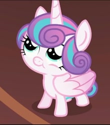 Size: 421x480 | Tagged: safe, screencap, princess flurry heart, alicorn, pony, a flurry of emotions, cute, diaper, female, filly, horn, looking up, smiling, wings