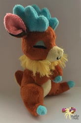 Size: 900x1369 | Tagged: safe, artist:ketika, derpibooru import, velvet reindeer, them's fightin' herds, irl, photo, plushie, sitting, solo