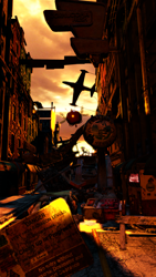 Size: 2160x3840 | Tagged: safe, artist:dj-chopin, oc, oc only, oc:littlepip, pony, fallout equestria, 3d, city, fallout, ruins, solo, source filmmaker, sparkle cola, spritebot, wasteland
