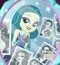 Size: 558x603 | Tagged: safe, screencap, juniper montage, equestria girls, mirror magic, spoiler:eqg specials, autograph, cropped, lipstick, magic mirror, makeup, pen, solo