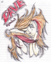 Size: 989x1199 | Tagged: safe, artist:heart-sketch, derpibooru import, oc, oc only, boyinaband, dave, lined paper, musician, notebook, solo, traditional art, youtuber