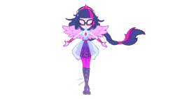 Size: 1920x1080 | Tagged: safe, artist:php77, derpibooru import, editor:php77, sci-twi, twilight sparkle, better together, equestria girls, forgotten friendship, female, glasses, ponied up, scitwilicorn, simple background, solo, transparent background, wings