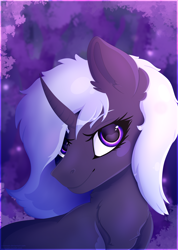 Size: 4000x5618 | Tagged: safe, artist:isorrayi, derpibooru import, oc, oc:mystic forest, pony, unicorn, bust, female, mare, portrait, solo