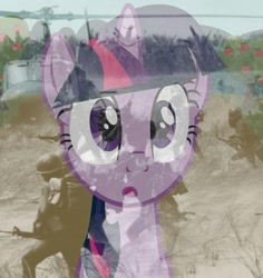 Size: 1019x1080 | Tagged: safe, derpibooru import, twilight sparkle, female, mare, meme, open mouth, solo, vietnam, vietnam flashback, vietnam war, war