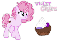 Size: 800x541 | Tagged: safe, artist:cirillaq, derpibooru import, oc, oc:violet grape, earth pony, pony, female, mare, offspring, parent:party favor, parent:pinkie pie, parents:partypie, simple background, solo, transparent background