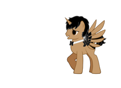 Size: 3600x2600 | Tagged: safe, oc, oc only, oc:torque stripe, pony, unicorn, fake wings, simple background, solo, transparent background