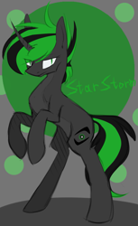 Size: 1173x1920 | Tagged: safe, artist:stormer, oc, oc only, oc:starstorm, pony, unicorn, curved horn, female, mare, rearing, solo