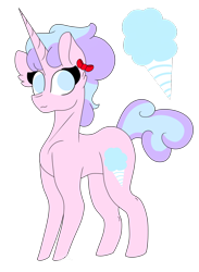 Size: 1024x1397 | Tagged: safe, artist:tomboygirl45, derpibooru import, oc, oc:cotton candy, pony, unicorn, female, filly, magical lesbian spawn, offspring, parent:pinkie pie, parent:twilight sparkle, parents:twinkie, reference sheet, simple background, solo, transparent background