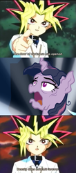 Size: 898x2050 | Tagged: safe, derpibooru import, edited screencap, screencap, mean twilight sparkle, alicorn, pony, the mean 6, atem, clone, comic, dying, female, mare, open mouth, screencap comic, you ruined everything, yu-gi-oh!
