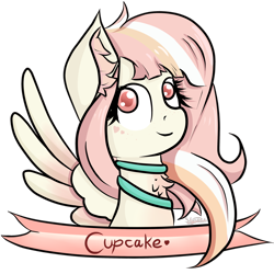 Size: 3000x3000 | Tagged: safe, artist:upsidedownpanda, oc, oc only, oc:cupcake, pony, bust, portrait, simple background, solo, transparent background