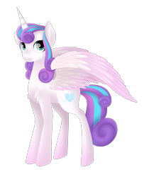 Size: 1533x1885 | Tagged: safe, artist:keisaa, derpibooru import, princess flurry heart, alicorn, pony, female, filly, mare, simple background, solo, spread wings, standing, transparent background, wings