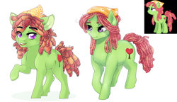 Size: 2950x1700 | Tagged: safe, artist:schokocream, tree hugger, earth pony, pony, colored pupils, cute, female, mare, raised hoof, smiling