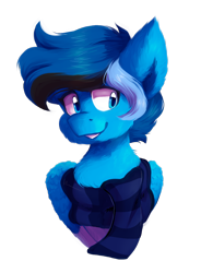 Size: 772x1051 | Tagged: safe, artist:crownedspade, derpibooru import, oc, oc:june, pegasus, pony, bust, clothes, male, portrait, scarf, simple background, solo, stallion, transparent background