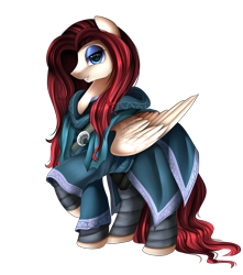 Size: 3405x3856 | Tagged: safe, artist:pridark, oc, oc only, oc:blade dancer, pegasus, pony, clothes, commission, female, mage, mare, raised hoof, simple background, solo, transparent background