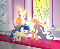 Size: 1024x837 | Tagged: safe, artist:starglaxy, derpibooru import, oc, oc only, oc:prince james, oc:queen galaxia, alicorn, pegasus, pony, female, male, mare, show accurate, stallion, watermark