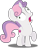 Size: 1828x2258 | Tagged: safe, artist:spellboundcanvas, derpibooru import, sweetie belle, pony, unicorn, marks and recreation, derp, female, filly, foal, open mouth, raised hoof, simple background, solo, transparent background, vector, wide eyes