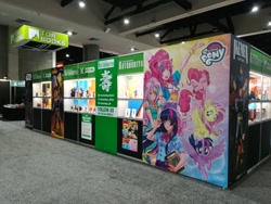 Size: 1200x900 | Tagged: safe, derpibooru import, fluttershy, pinkie pie, twilight sparkle, twilight sparkle (alicorn), alicorn, human, humanized, irl, kotobukiya, official, photo, san diego comic con, sdcc 2018