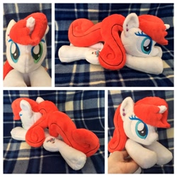 Size: 1024x1024 | Tagged: safe, artist:equinepalette, derpibooru import, oc, oc only, oc:spirit brush, pony, unicorn, beanie (plushie), female, irl, mare, photo, plushie, prone, solo