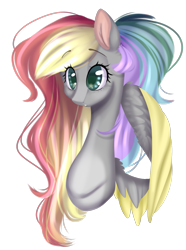 Size: 1081x1456 | Tagged: safe, artist:clefficia, oc, oc only, oc:colour drop, pegasus, pony, colored pupils, commission, female, mare, multicolored hair, simple background, solo, transparent background