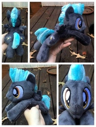 Size: 1600x2133 | Tagged: safe, artist:equinepalette, derpibooru import, thunderlane, pegasus, pony, beanie (plushie), hand, irl, male, photo, plushie, solo, stallion