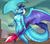 Size: 950x832 | Tagged: safe, artist:rayadra, derpibooru import, dragon lord ember, princess ember, anthro, dragon, barbie doll anatomy, breasts, featureless breasts, female, solo, wings