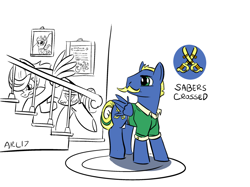 Size: 1024x765 | Tagged: safe, artist:lytlethelemur, derpibooru import, oc, oc only, oc:gimbal lock, oc:sabers crossed, pegasus, pony, guy fawkes, roleplaying is magic, stairs