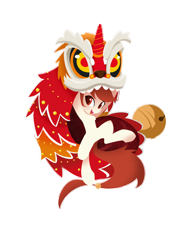 Size: 1900x2600 | Tagged: safe, artist:l8lhh8086, oc, oc only, earth pony, pony, china, chinese, female, lion dance, mare, simple background, solo, transparent background