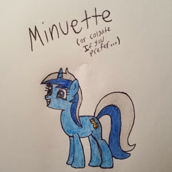 Size: 1080x1080 | Tagged: artist needed, safe, minuette, pony, color, colored, paper, pencil, pencil drawing, traditional art