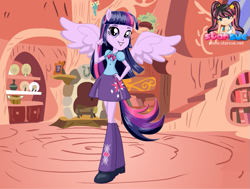 Size: 793x599 | Tagged: safe, artist:user15432, derpibooru import, twilight sparkle, twilight sparkle (alicorn), alicorn, human, equestria girls, equestria girls (movie), boots, clothes, dress up, dressup, golden oaks library, hasbro, hasbro studios, humanized, ponied up, pony ears, shoes, starsue, winged humanization, wings, wondercolts