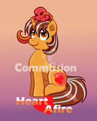 Size: 1024x1280 | Tagged: safe, artist:yoshimarsart, derpibooru import, oc, oc:heart afire, pony, unicorn, male, obtrusive watermark, sitting, solo, stallion, watermark