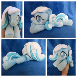 Size: 1024x1024 | Tagged: safe, artist:equinepalette, derpibooru import, oc, oc only, oc:snowdrop, pegasus, pony, beanie (plushie), female, hand, irl, mare, older, photo, plushie, prone, solo