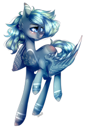 Size: 1537x2251 | Tagged: safe, artist:huirou, oc, oc only, oc:silver ivy, pegasus, pony, blushing, chest fluff, commission, female, mare, simple background, smiling, solo, transparent background