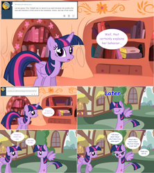 Size: 1282x1446 | Tagged: safe, artist:hakunohamikage, twilight sparkle, twilight sparkle (alicorn), alicorn, pony, ask, ask-princesssparkle, askpinytwilight, crying, golden oaks library, tumblr