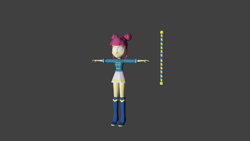 Size: 960x540 | Tagged: safe, artist:timetimeout, majorette, equestria girls, 3d, baton, blender, wip