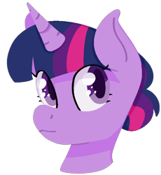 Size: 3000x3263 | Tagged: safe, artist:averydrawsthings, derpibooru import, twilight sparkle, alternate hairstyle, hair bun, lineless, simple background, solo, transparent background