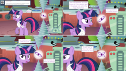 Size: 2564x1444 | Tagged: safe, artist:hakunohamikage, derpibooru import, twilight sparkle, twilight sparkle (alicorn), alicorn, pony, ask, ask-princesssparkle, bandage, solo, tumblr, twilight's lab