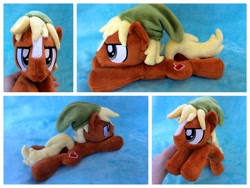 Size: 1600x1200 | Tagged: safe, artist:equinepalette, derpibooru import, quarter hearts, earth pony, pony, beanie (plushie), hand, hat, irl, link, male, photo, plushie, ponified, prone, solo, stallion, the legend of zelda