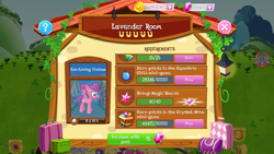 Size: 1280x720 | Tagged: safe, derpibooru import, spike, dragon, pegasus, pony, female, game screencap, gameloft, gem, mare, winged spike