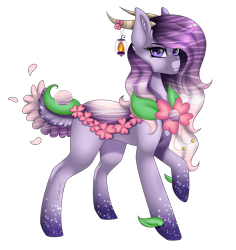 Size: 2364x2500 | Tagged: safe, artist:minelvi, oc, oc only, oc:lilith (minelvi), original species, pony, female, high res, horns, mare, raised hoof, simple background, solo, transparent background