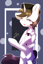 Size: 1181x1748 | Tagged: safe, artist:ophake, derpibooru import, oc, oc only, oc:schwarz, solo