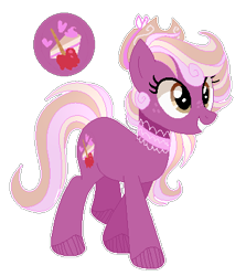 Size: 381x427 | Tagged: safe, artist:6-fingers-lover, derpibooru import, oc, oc:pink apple, earth pony, pony, female, mare, offspring, parent:big macintosh, parent:princess cadance, parents:cadmac, simple background, solo, transparent background