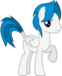 Size: 698x859 | Tagged: safe, artist:frownfactory, derpibooru import, oc, oc:stratagem, pegasus, pony, .svg available, male, raised hoof, simple background, solo, stallion, svg, tail wrap, transparent background, vector, wings